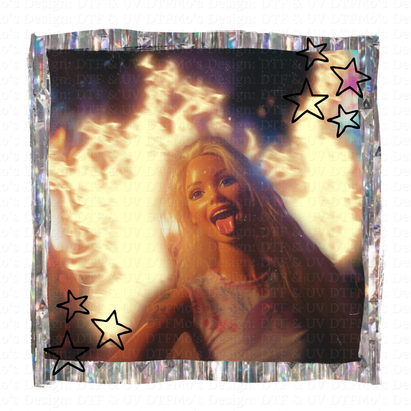Burnt out Barbie Collab _18✨ Single Sheet DTF Transfer ✨ $2