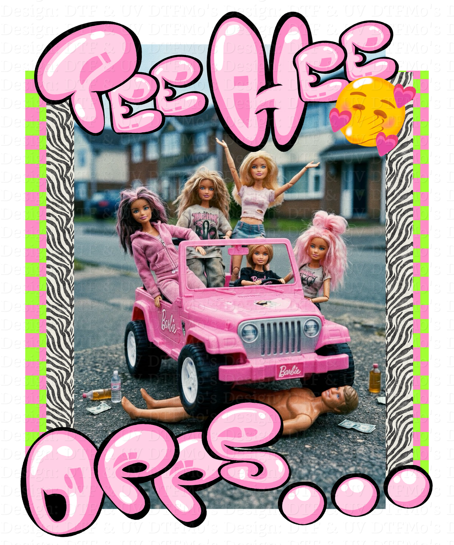Burnt out Barbie Collab _22✨ Single Sheet DTF Transfer ✨ $2