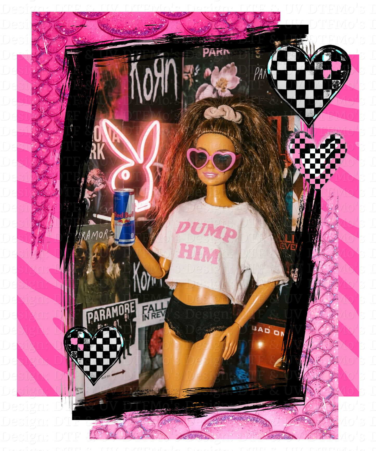 Burnt out Barbie Collab _24✨ Single Sheet DTF Transfer ✨ $2