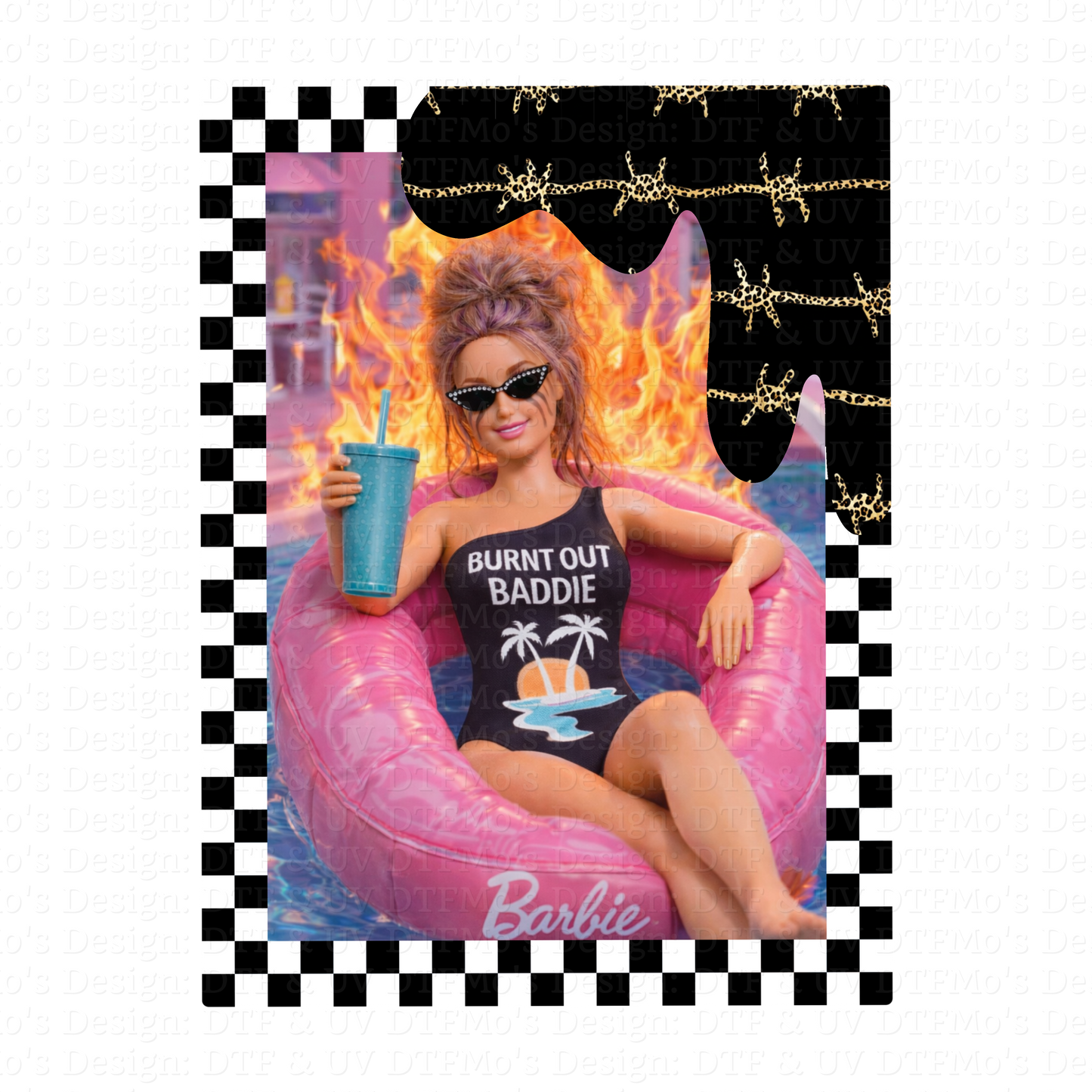 Burnt out Barbie Collab _08✨ Single Sheet DTF Transfer ✨ $2