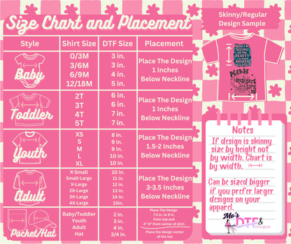 Upload Your Own✨ Single Sheet DTF Transfer ✨
