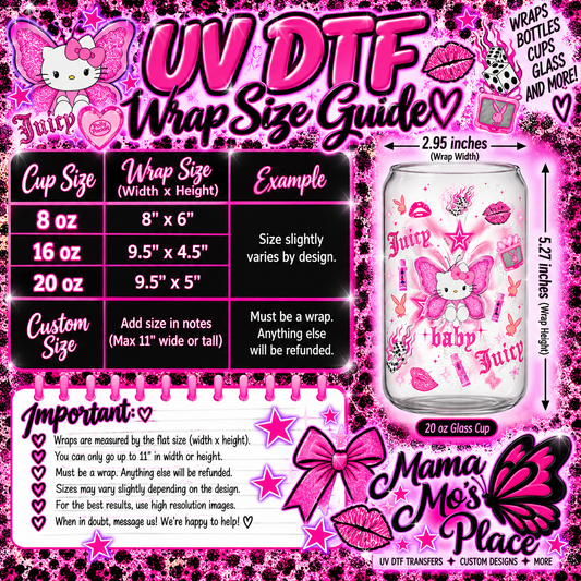 ✨ UV DTF Cup & Tumbler Wraps ✨ – Peel & Stick Perfection!Everyday✨ CUSTOM & GALLERY DTF TRANSFERS  ✨