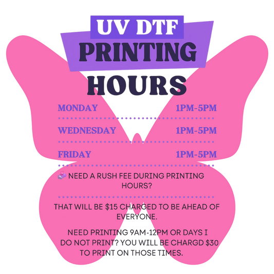 UV DTF RUSH FEE